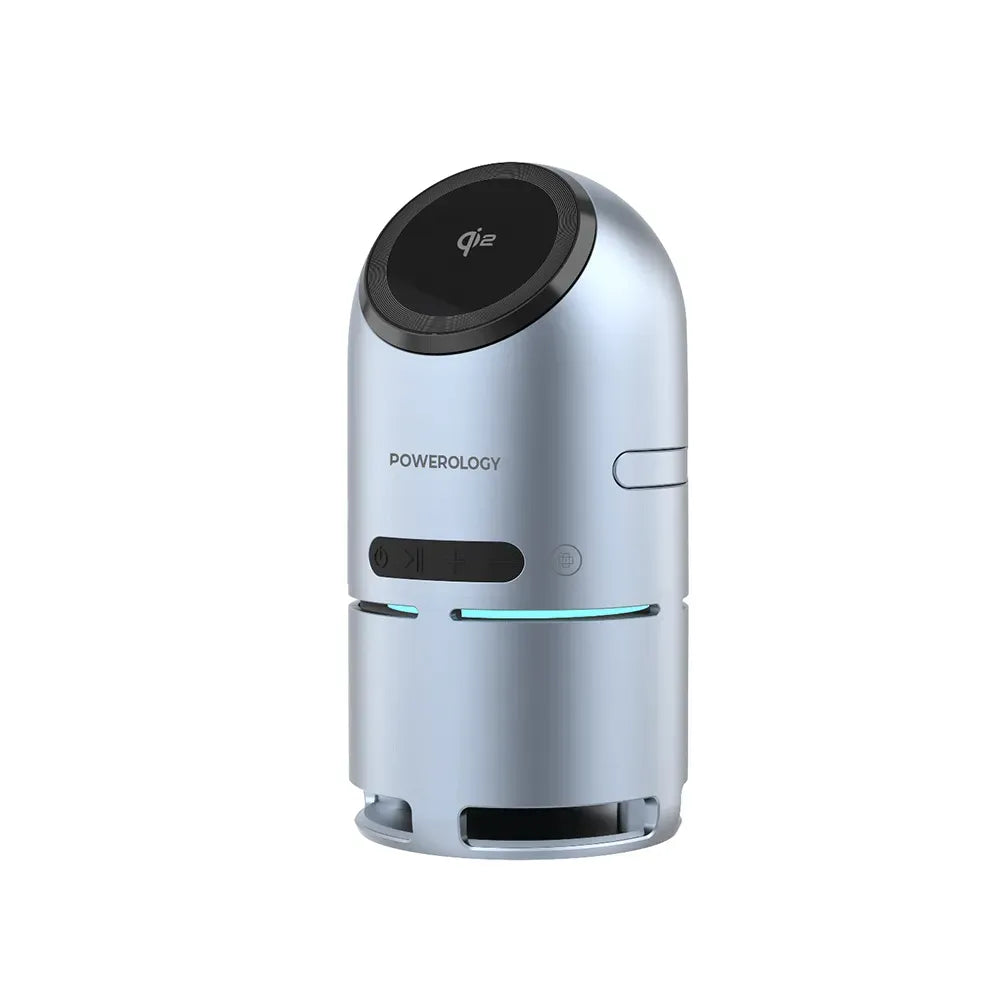 Powerology Qi2 Speaker Charge Station Gray – image 3