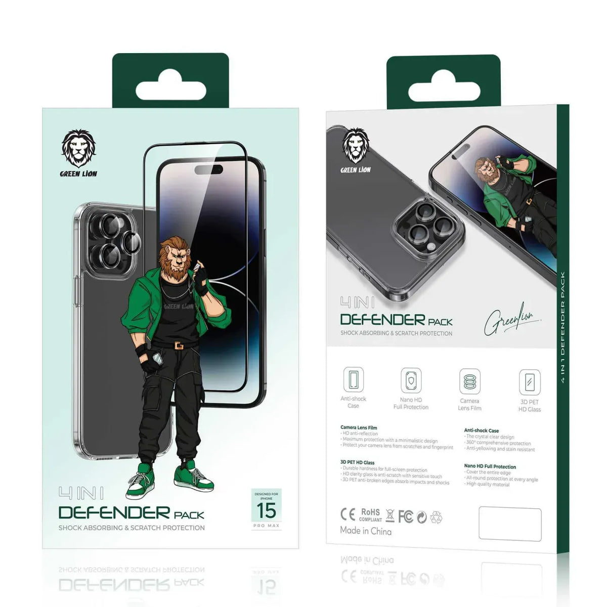 Green Lion 4 In 1 Defender Pack - Transparent – image 6