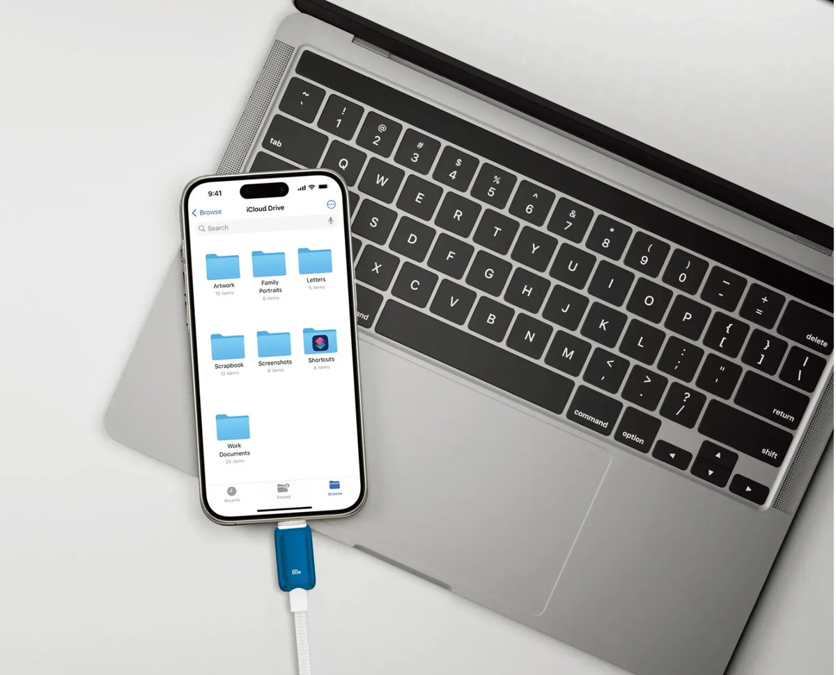 Powerology Zinco Series 60 W USB-C Cable - WhiteBlue