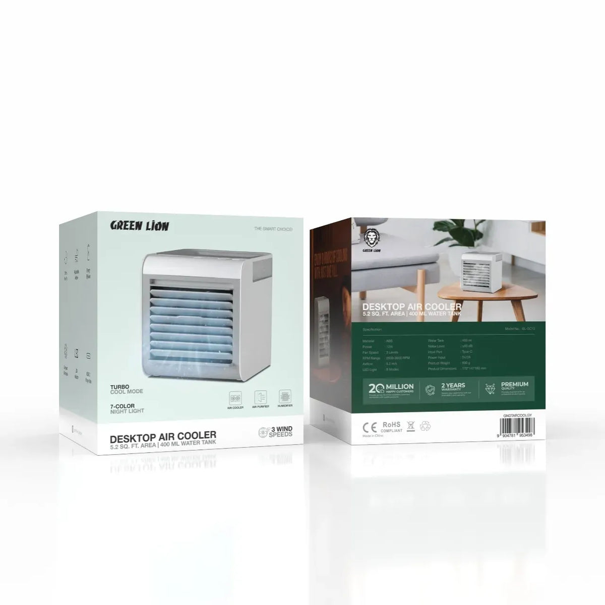 Green Lion Desktop Air Cooler 400 ml - Grey – image 3