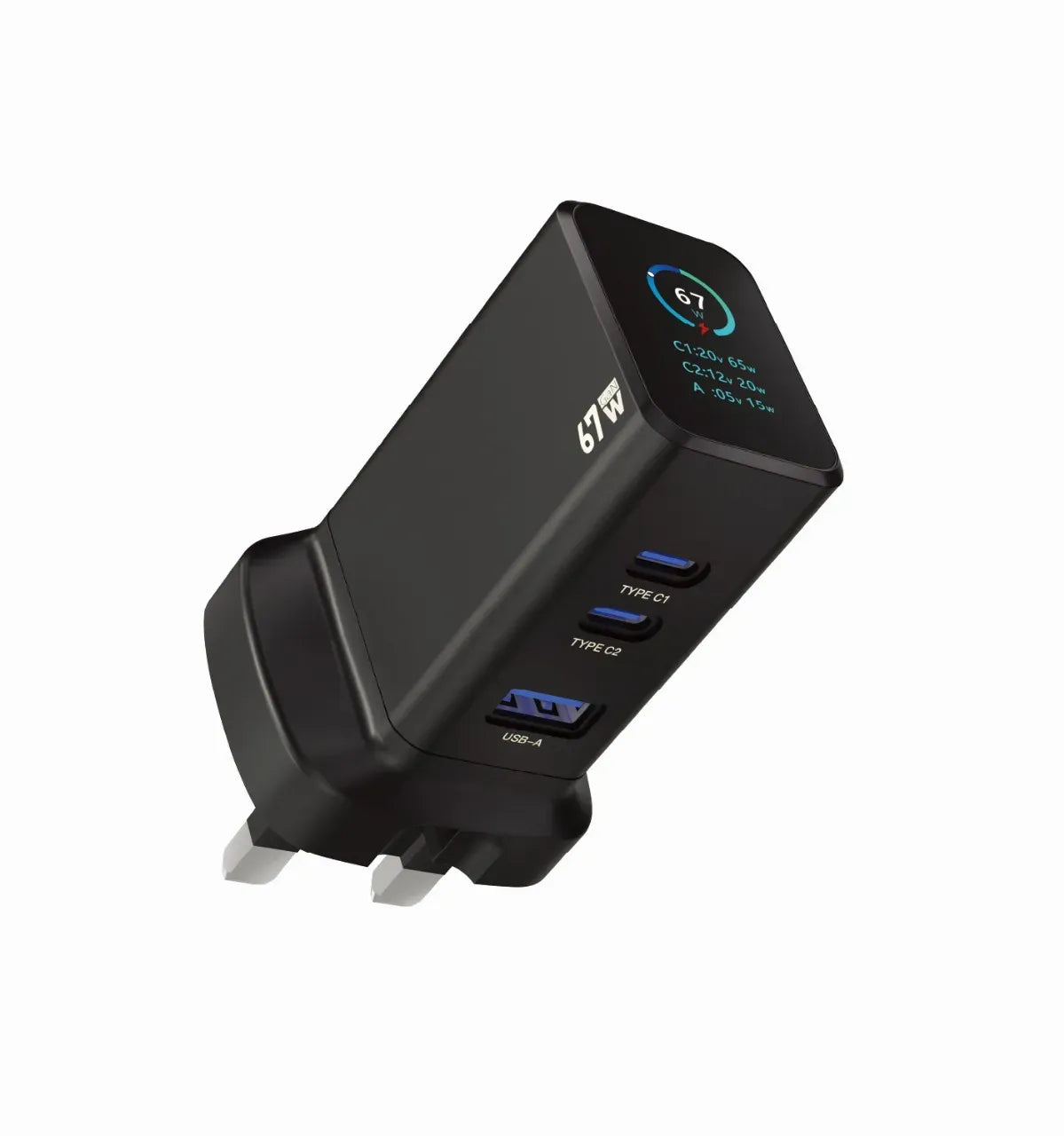 Powerology Ganex 67w Multi Port Adapter Black – image 2