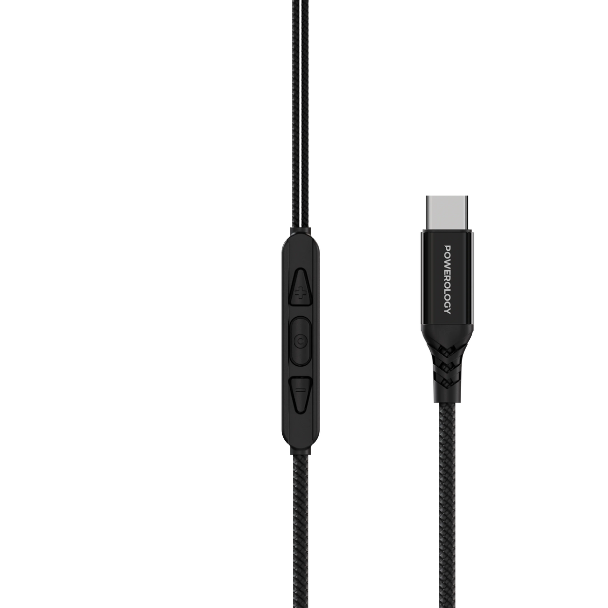 Powerology Voro Earhook USB C Wired Earphones Black – image 4