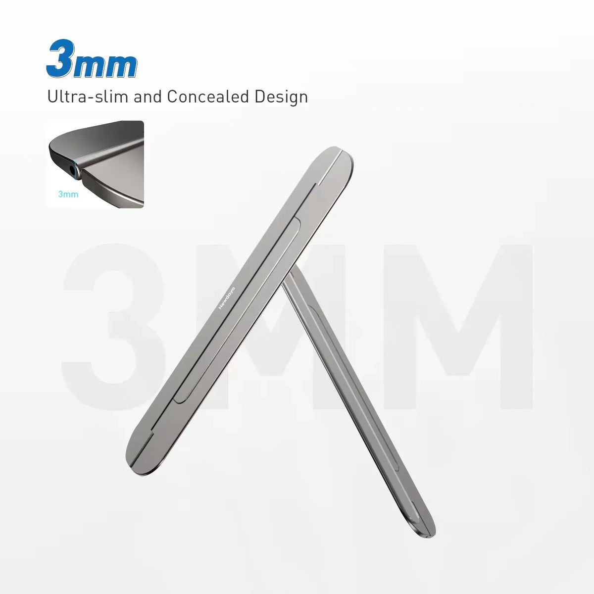 Powerology Ultra Thin Laptop Stand Grey – image 10