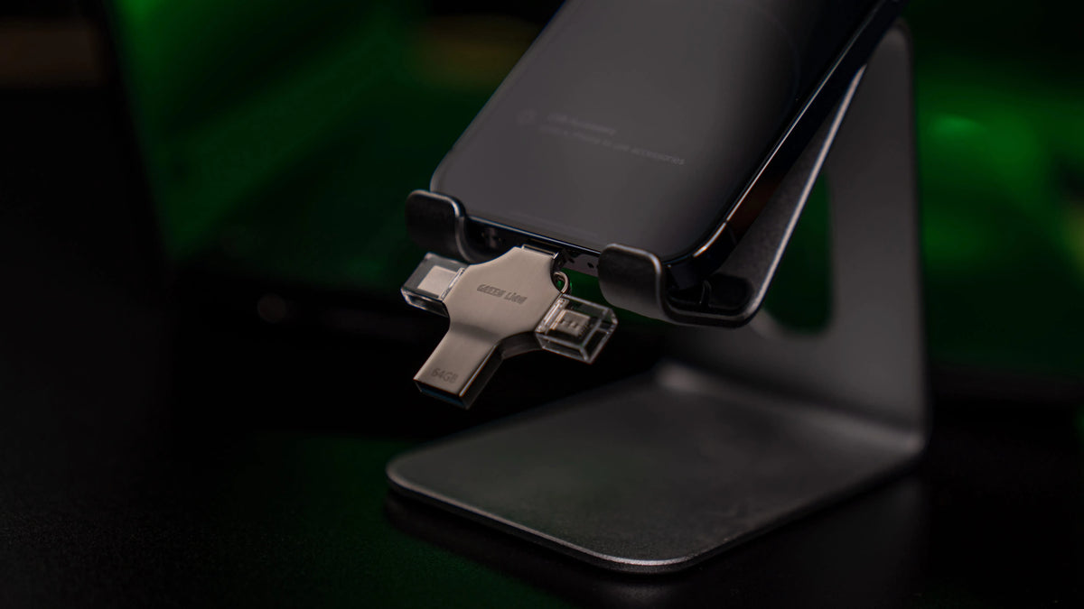 Green Lion 4 in 1 USB Flash Drive 64gb Silver – image 5