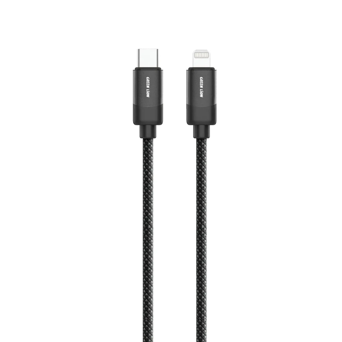Green Lion USB C to Lightning Braided Cable 1m 27w Black – image 3