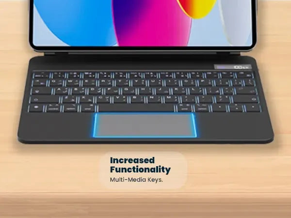 Powerology Dynaboard Wireless Keyboard Case with MagSafe Phone Holder for Ipad 13 M4 Black – image 10
