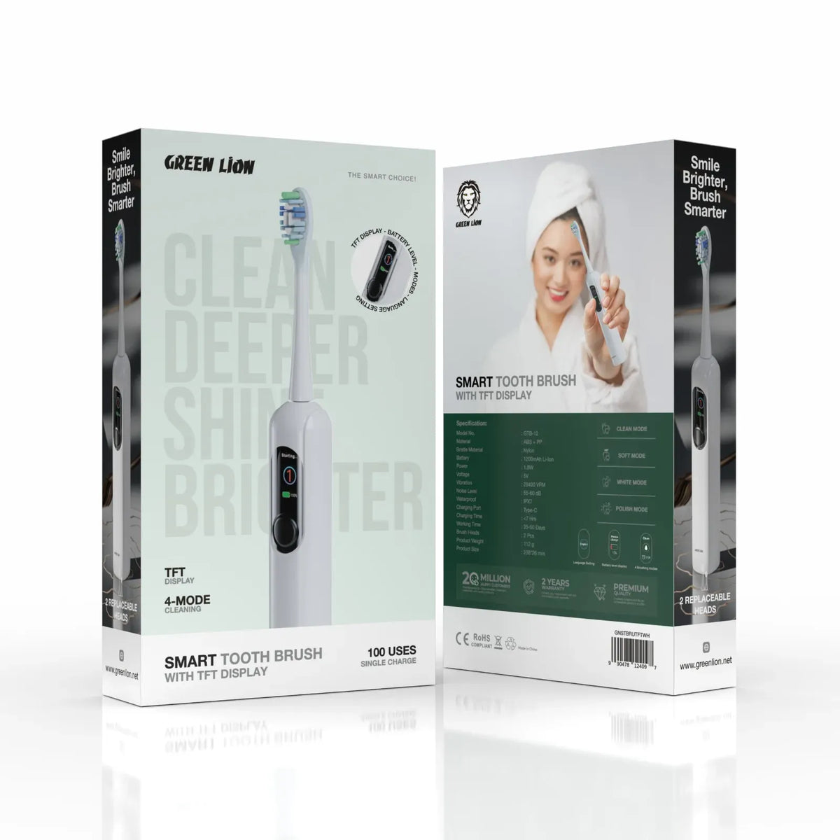 Green Lion Smart Tooth Brush White – image 3