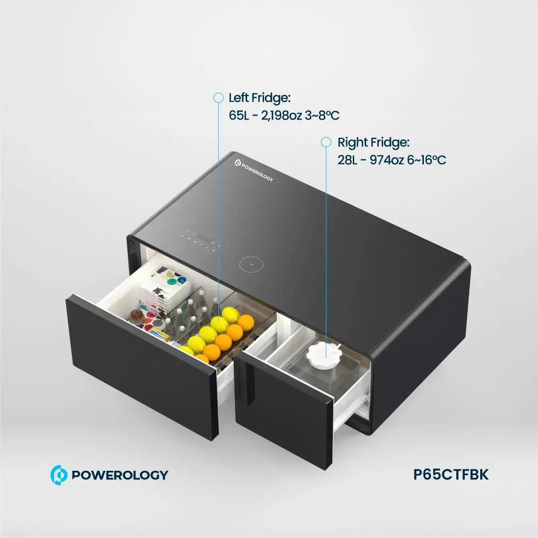 Powerology Fridge Coffee Table Hifi Speaker 93l Black – image 24