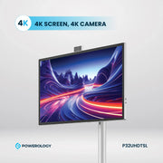 Powerology Android 32” UHD 60 Hz Tabletwith Stand 8+128 GB - Silver
