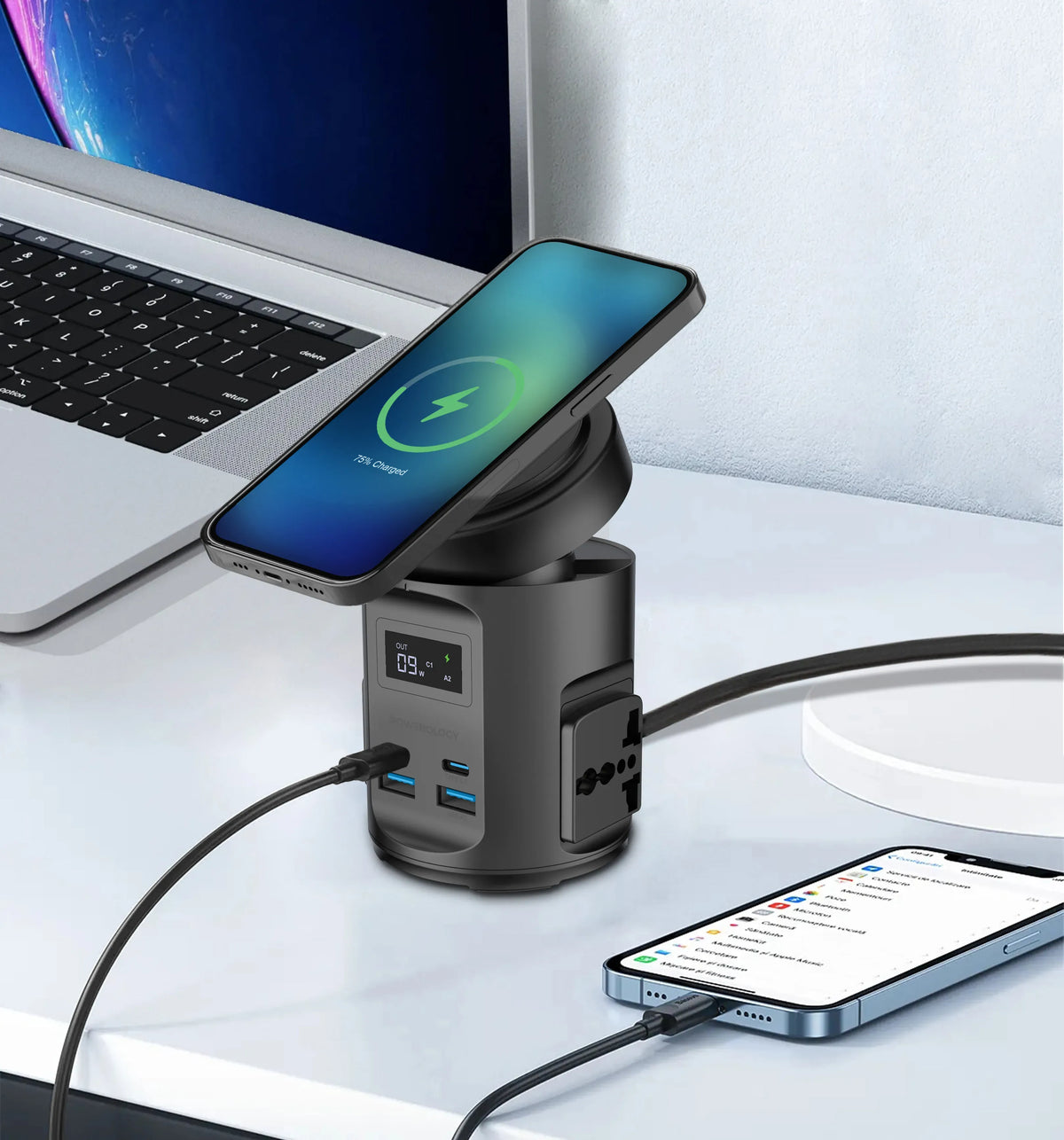 Powerology MagSafe Power Hub USB C Power Delivery and USB A QC 3 0 – image 27