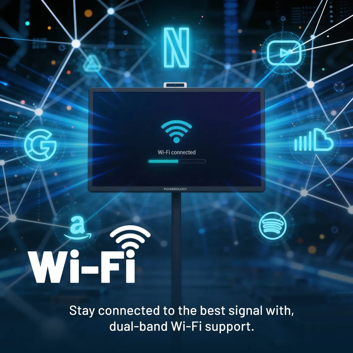 Powerology Banf 32 Portable Smart Monitor Gray – image 7