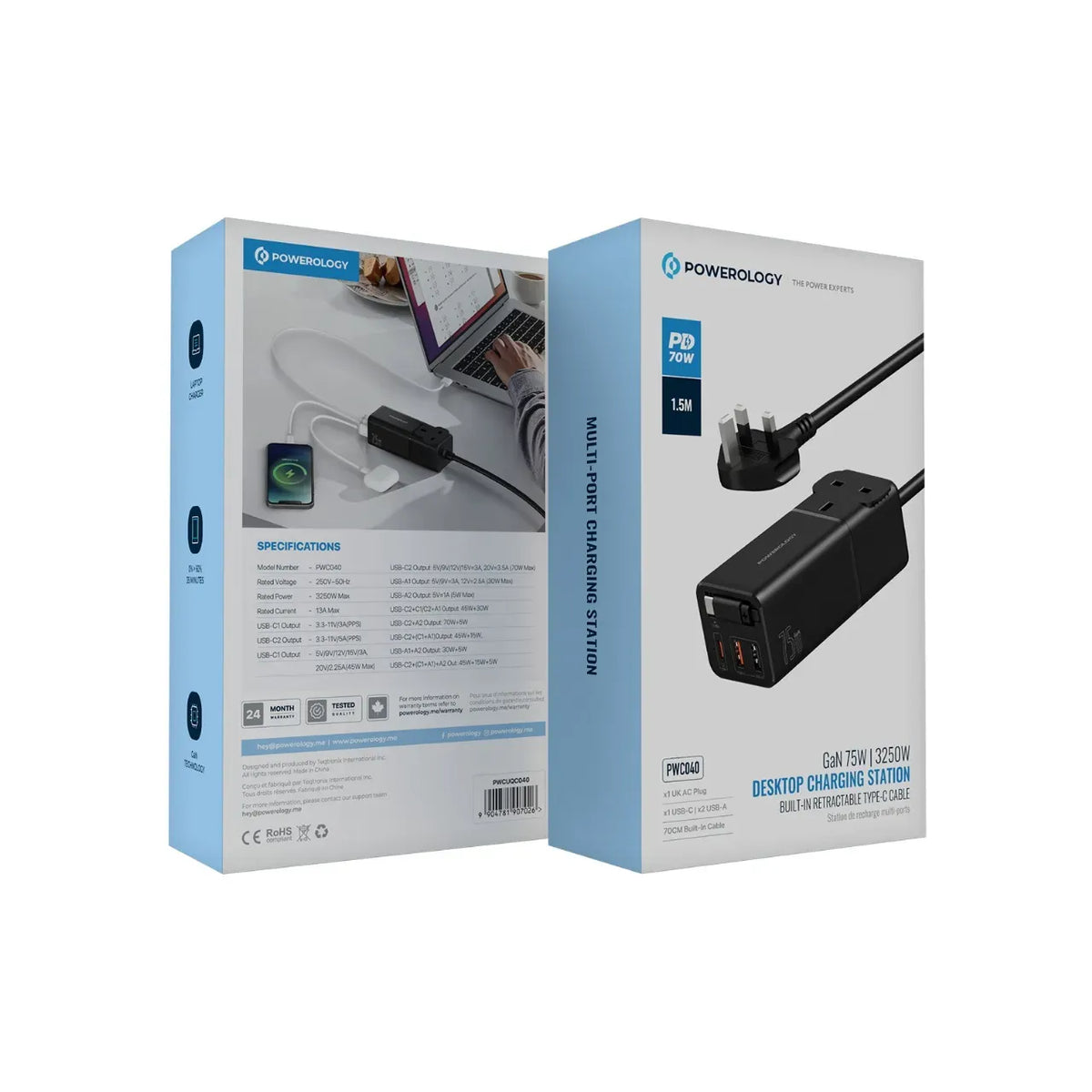 Powerology Desktop Charging Station Black – image 3
