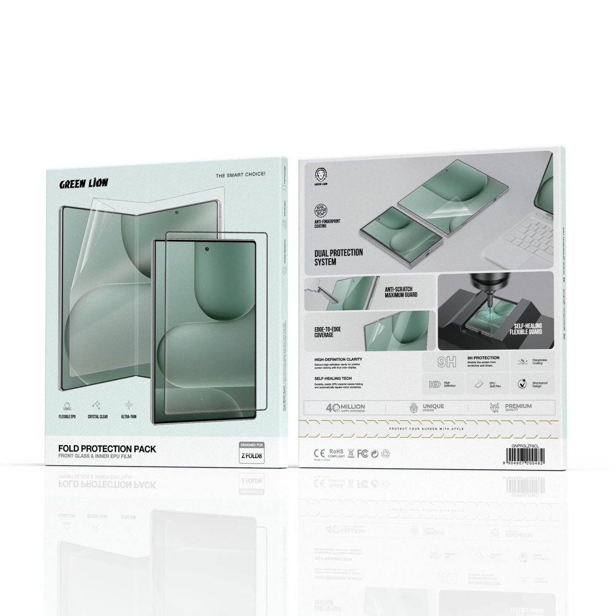 Green Lion Fold Protection Pack for Z Fold 8 Clear – image 2