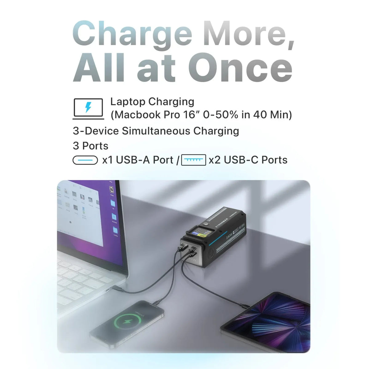 Powerology 27000mAh Smart Display Power Bank Black – image 11