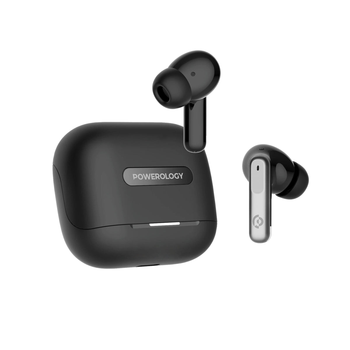 Powerology 6 Mic Hybrid ANC + ENCTrue Wireless Buds - Black – image 16