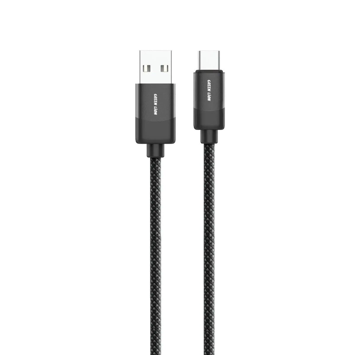 Green Lion USB A to USB C Braided Cable 15w Black – image 2