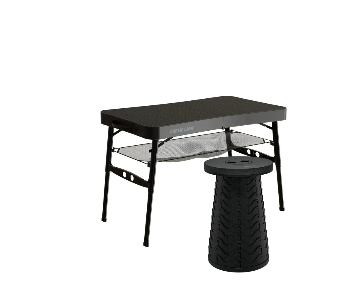 Green Lion Foldable Travel Camping Table Stool Black – image 4