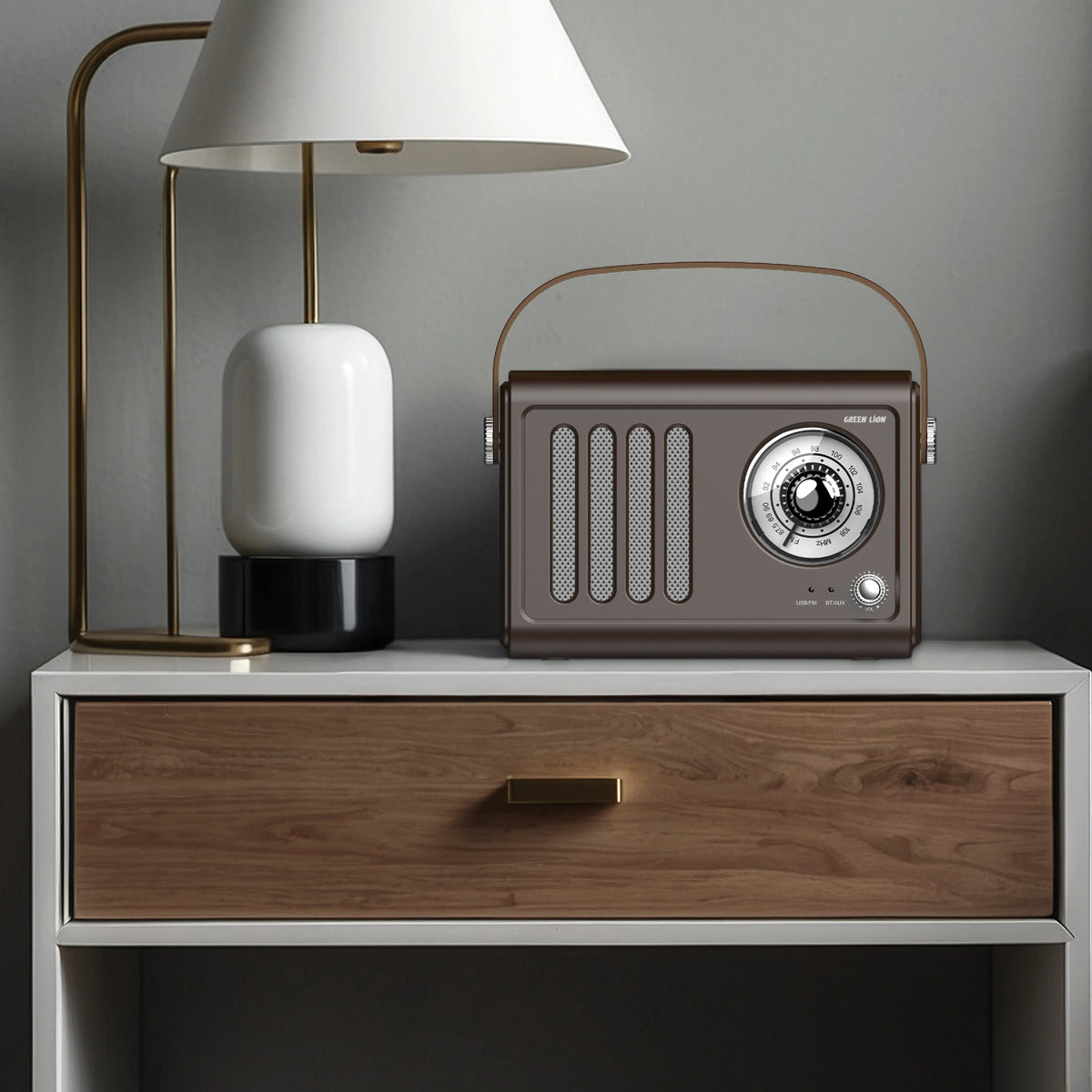 Green Lion Vintage Radio Speaker - Brown – image 2