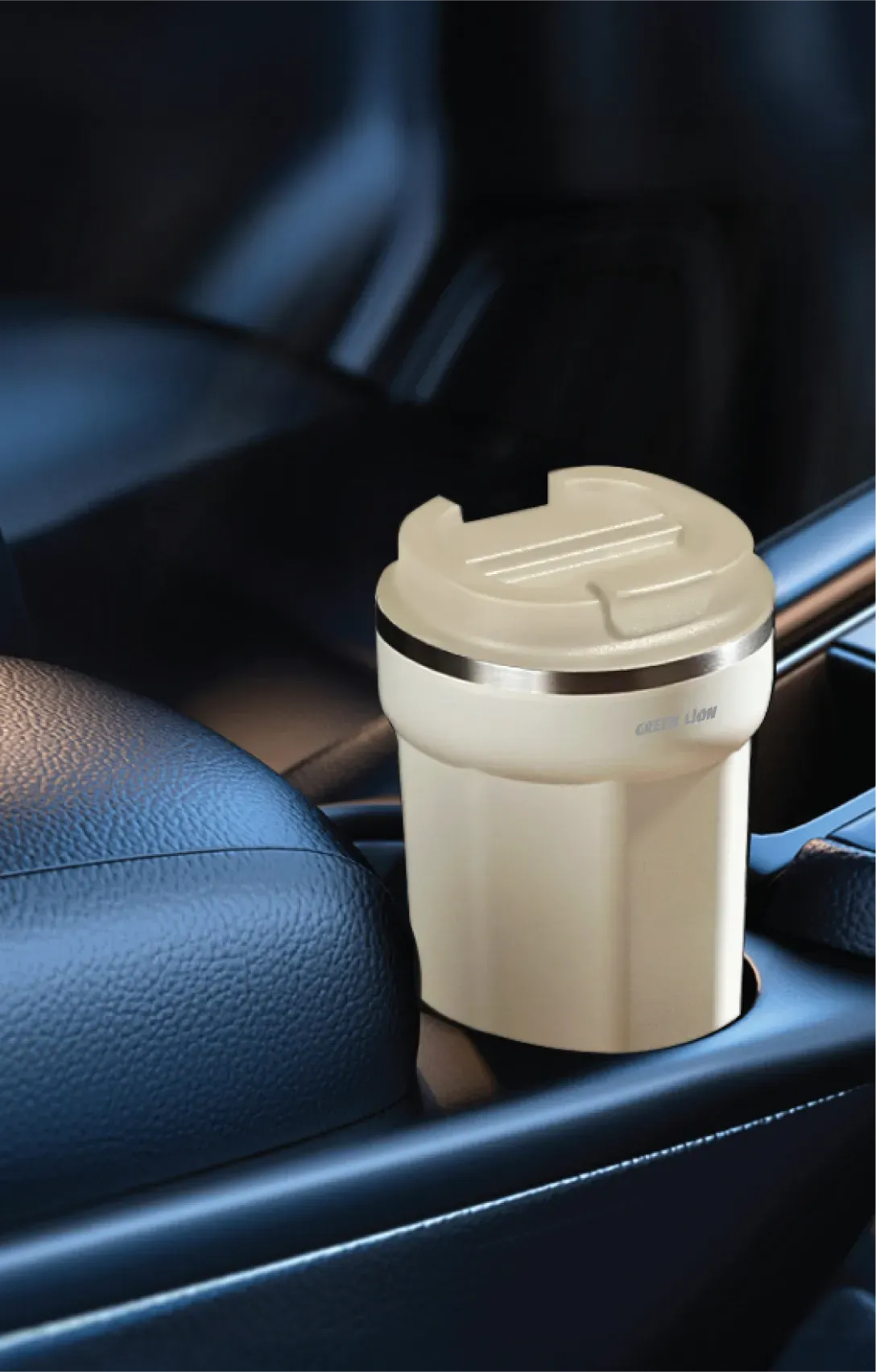 Green Lion Vacuum Mug 380 ml - Beige – image 3