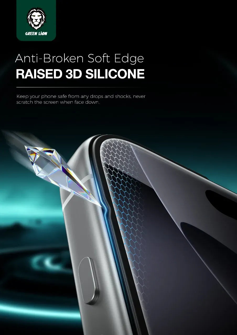 Green Lion 3 DSilicone Plus Screen Protector - Black Edge/Clear – image 9