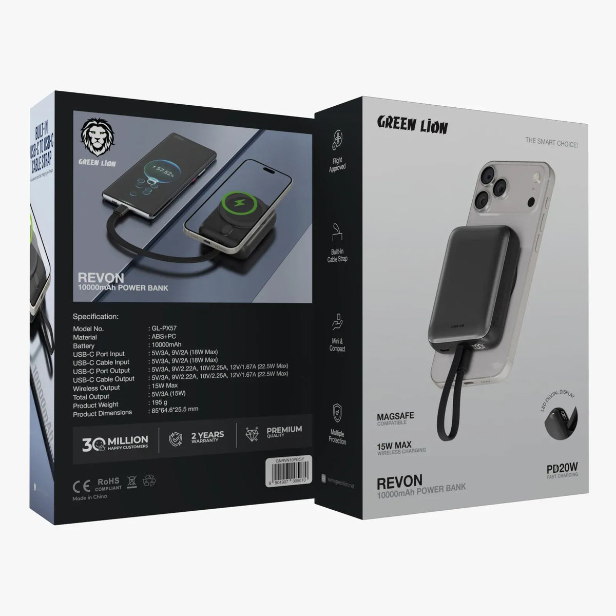 Green Lion Revon 10000 m Ah Power Bank PD 20 W - Gray – image 3