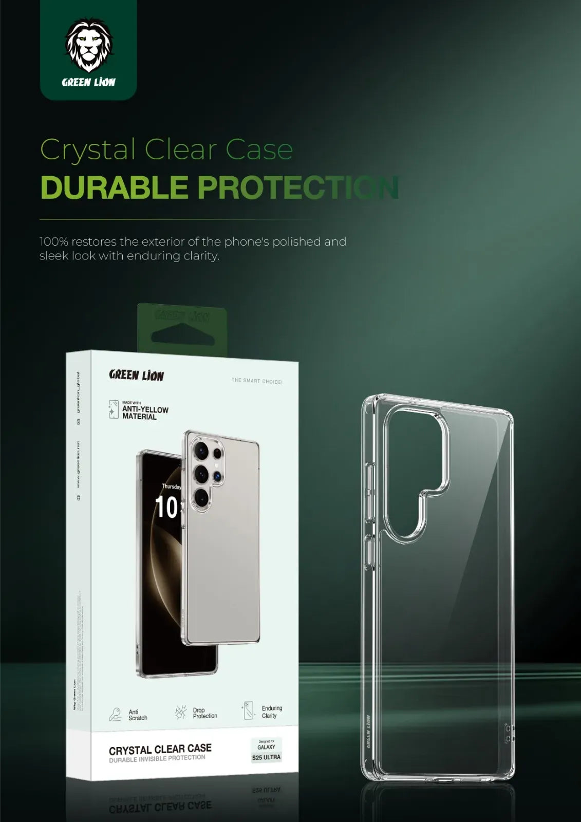 Green Lion Crystal Clear Case – image 6