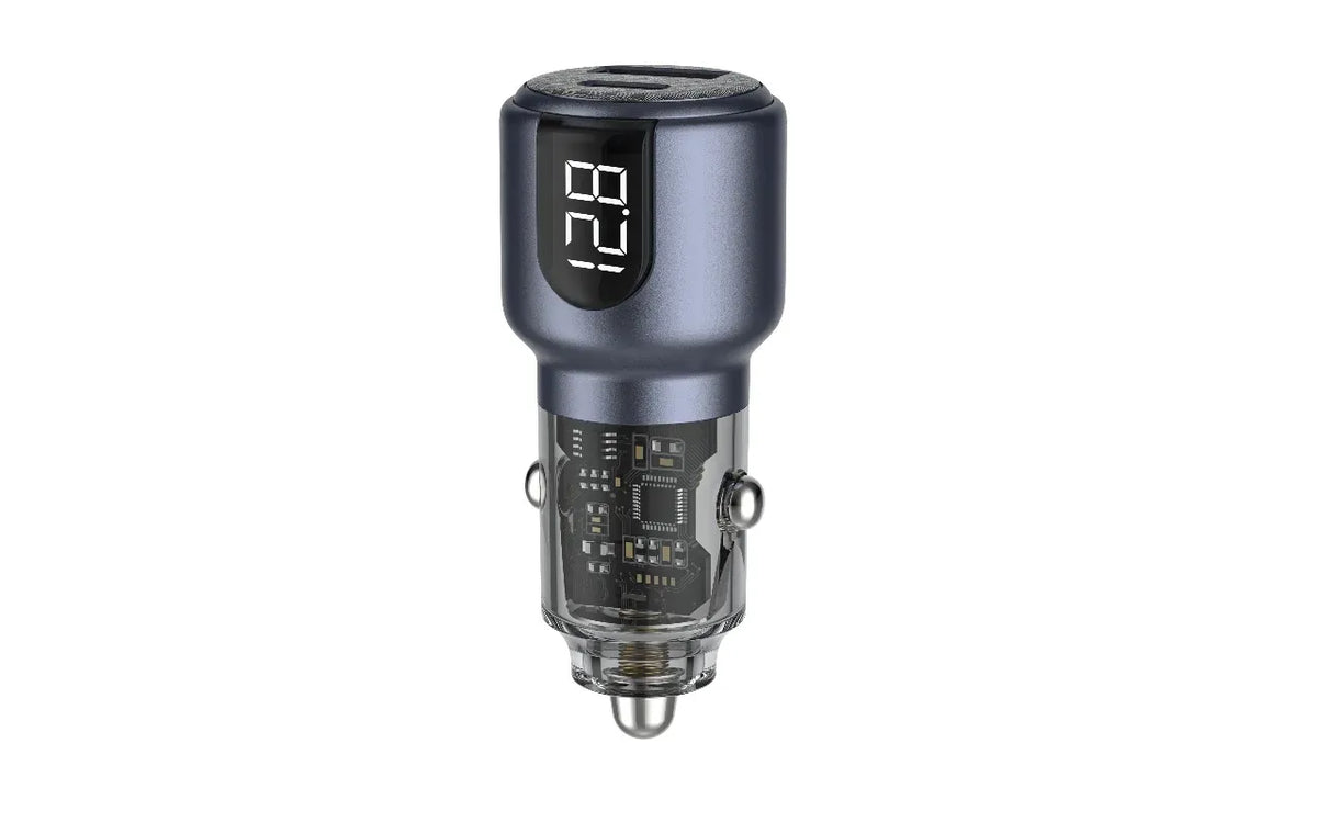 Green Lion Dual Port Car Charger PD+QC 75 WCto C 1 m Cable - Grey – image 5