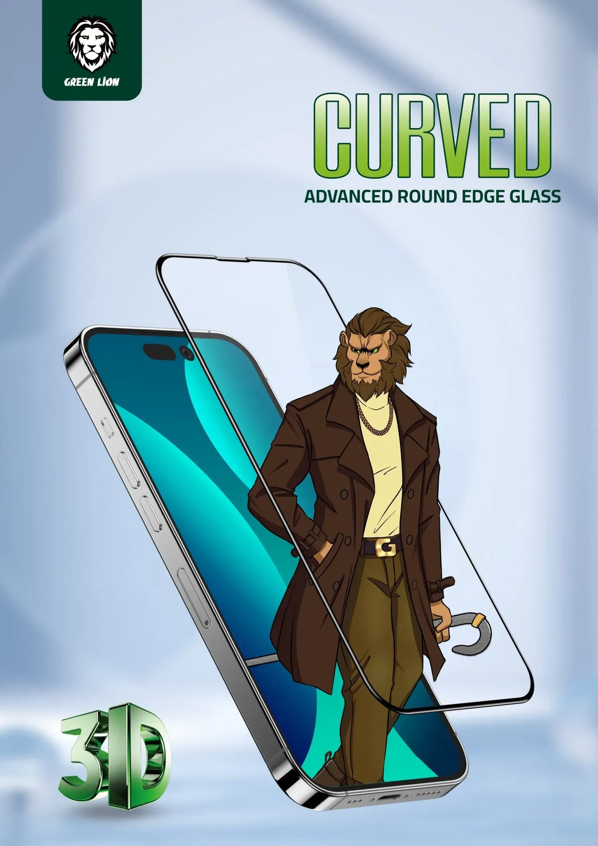 Green Lion 3 DCurved Pro Advanced Round Edge Glass - BlackEdge/ Clear – image 9