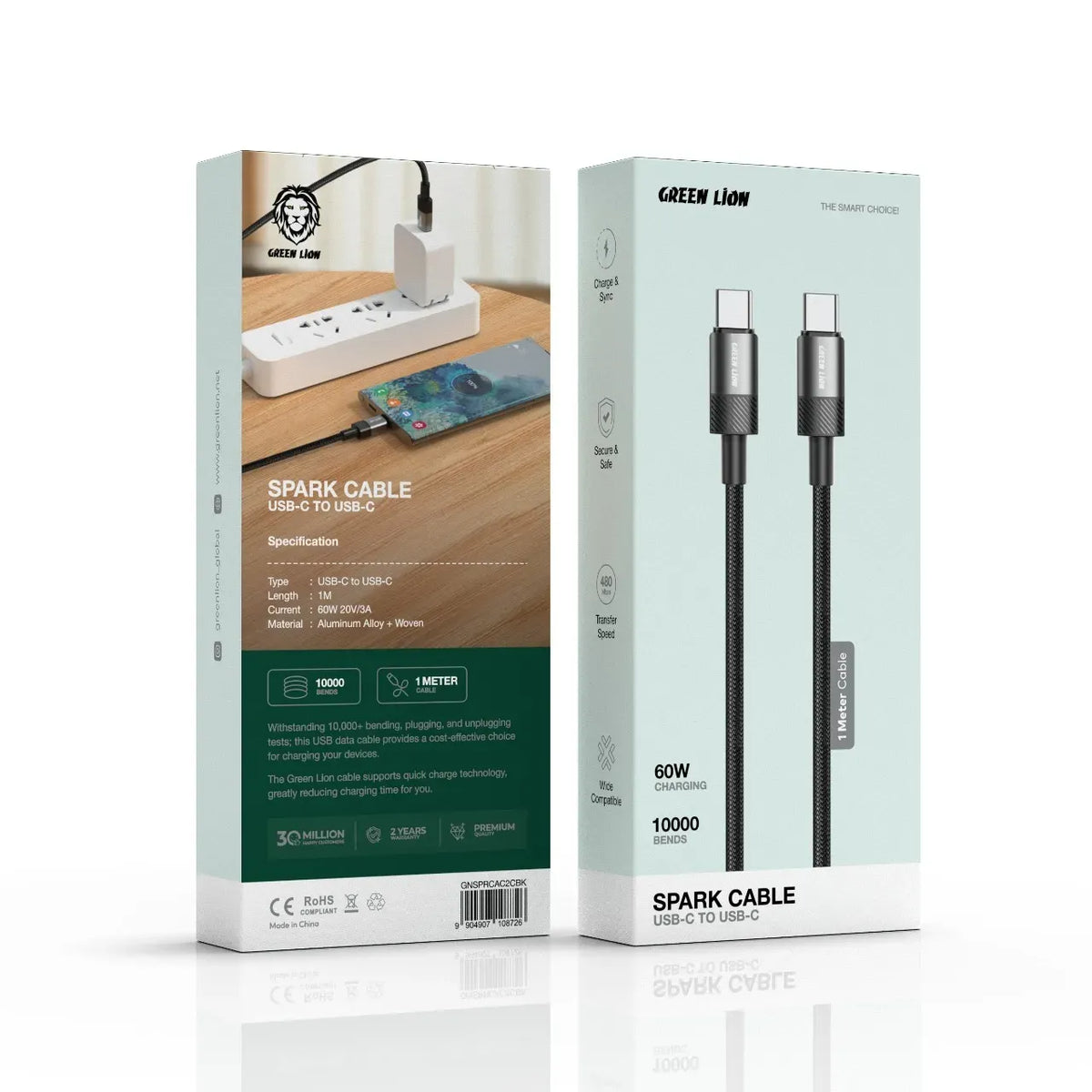 Green Lion Spark Cable USB C to USB C Black – image 3