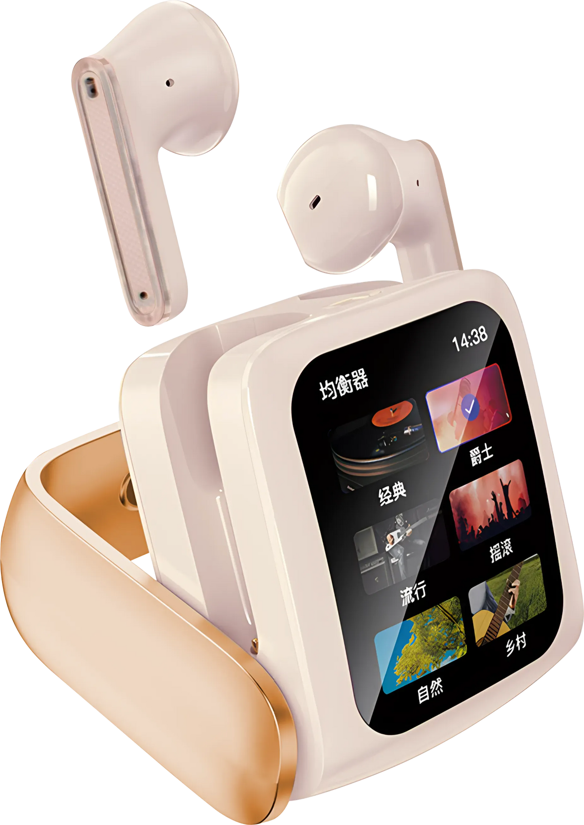 Green Lion Smart Display Earbuds - Black – image 7