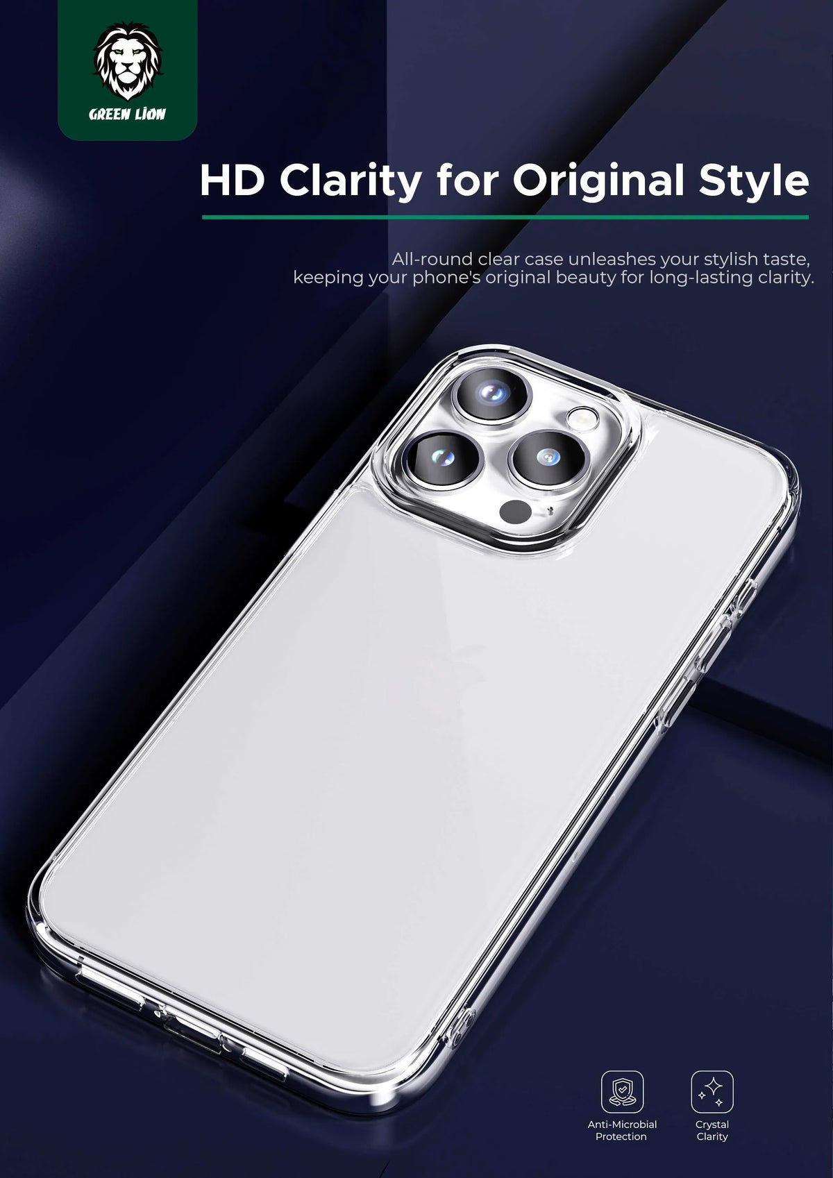 Green Lion Crystal Clear Case – image 3