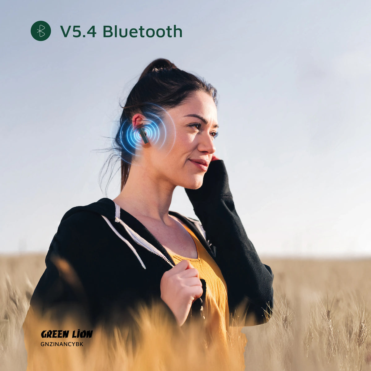 Green Lion Zinc Y Metal Earbuds Tws with Anc Black – image 11