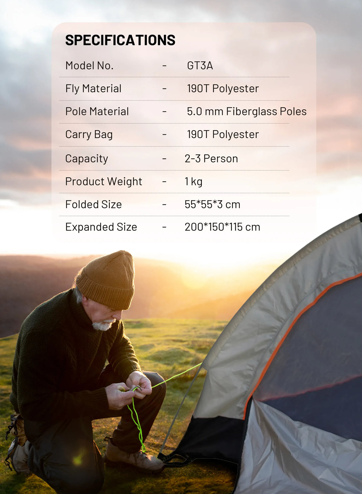Green Lion Gt3 Plus Camping Tent Beige – image 4