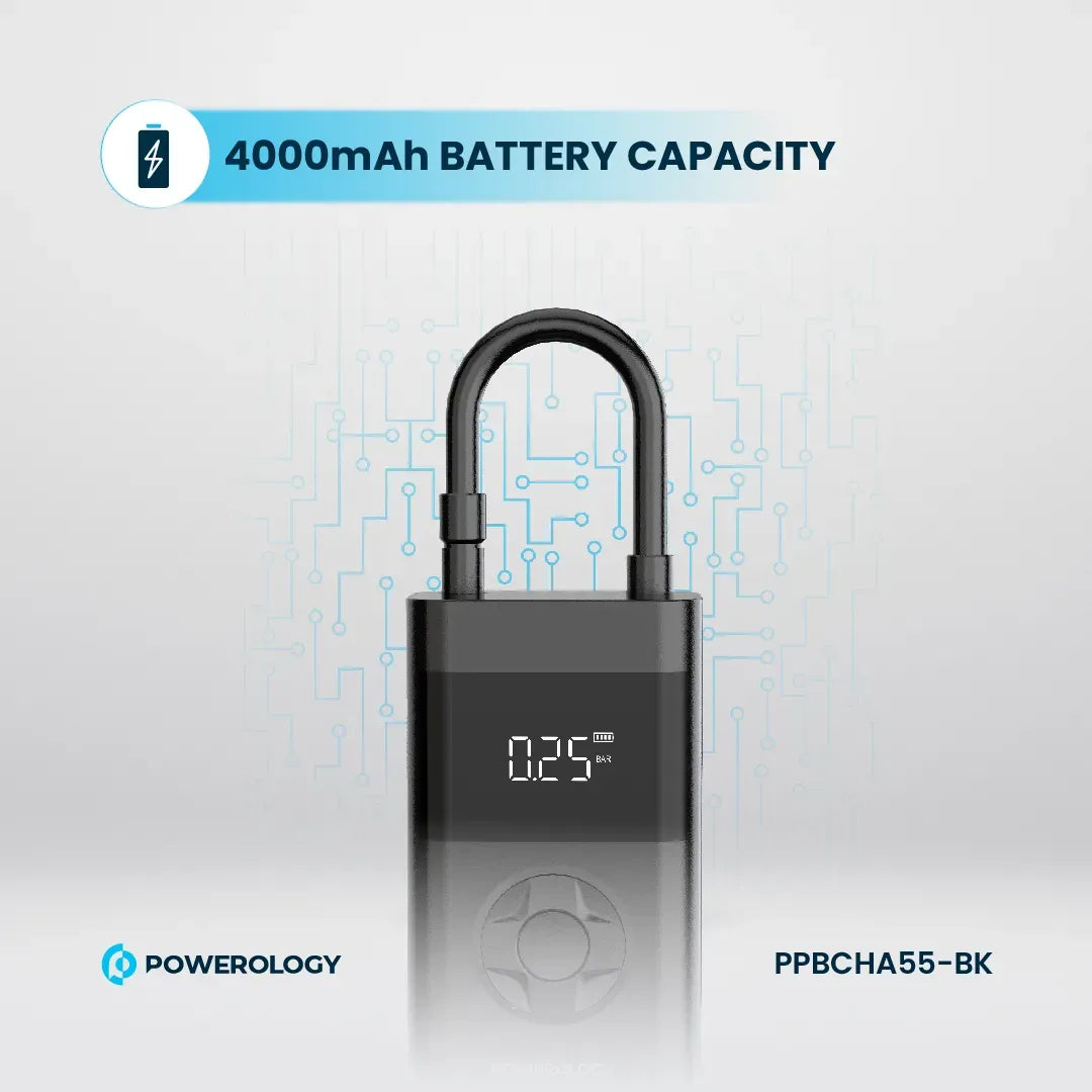 Powerology Ultra Portable Air Compressor Power Bank - Black – image 3