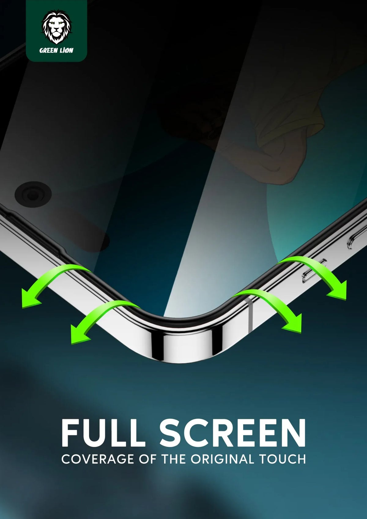 Green Lion 3 DSilicone Plus Screen Protector - Black Edge/Privacy – image 3