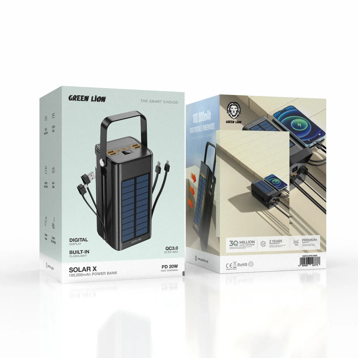 Green Lion Solar X 100000 m Ah Power Bank PD 20 W - Black – image 3