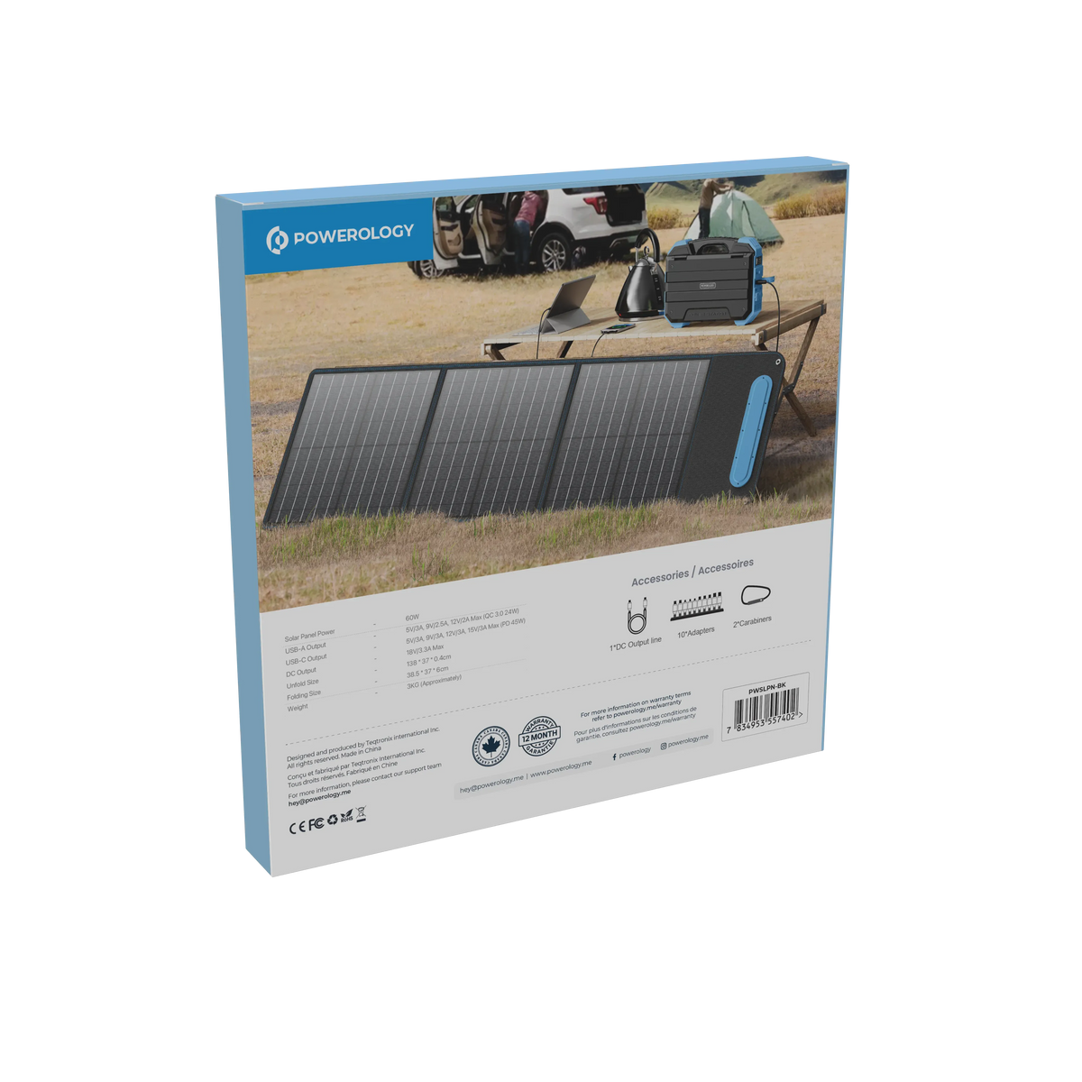 Powerology 60w Mono Crystalline Solar Panel Black – image 4