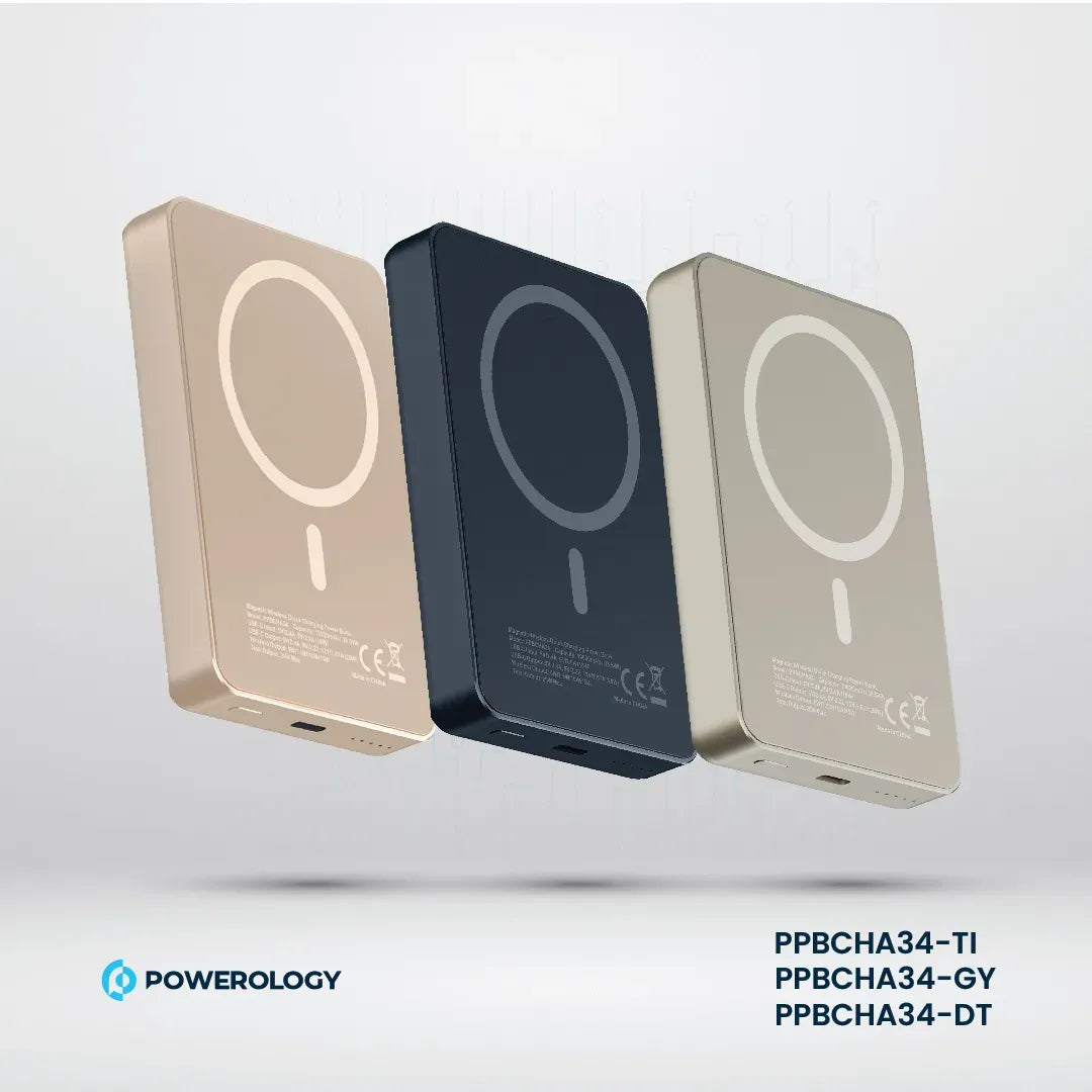 Powerology Spetelli 10000 m Ah MagSafe Aluminum Power Bank PD 20 W - Desert Titanium – image 14