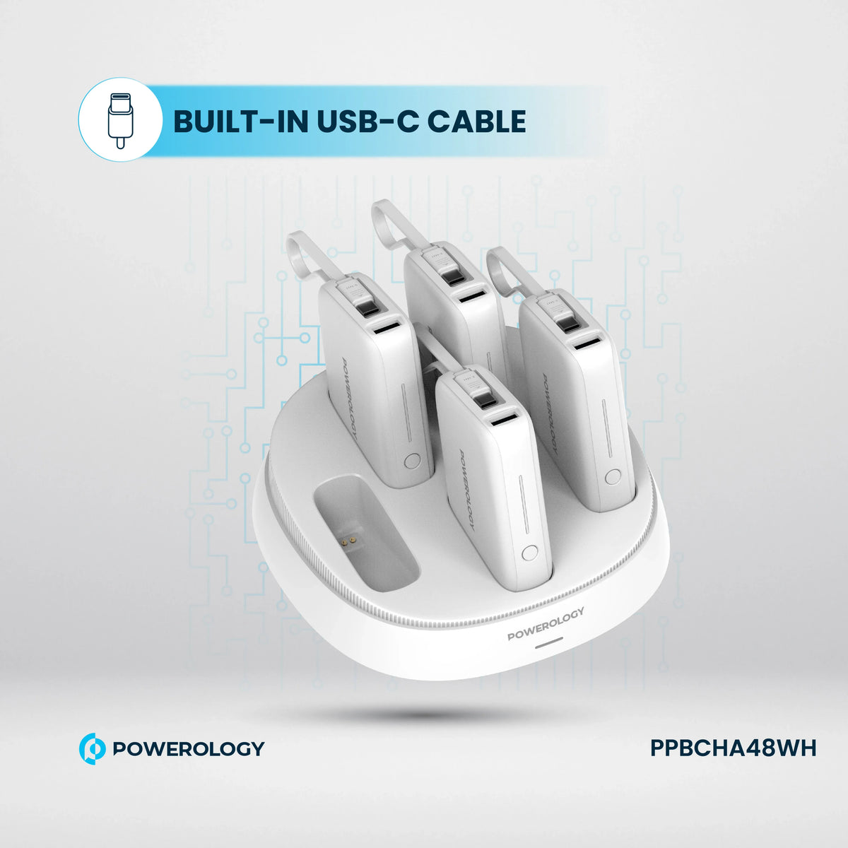 Powerology ×510000 m Ah Power Bank Station - White – image 4