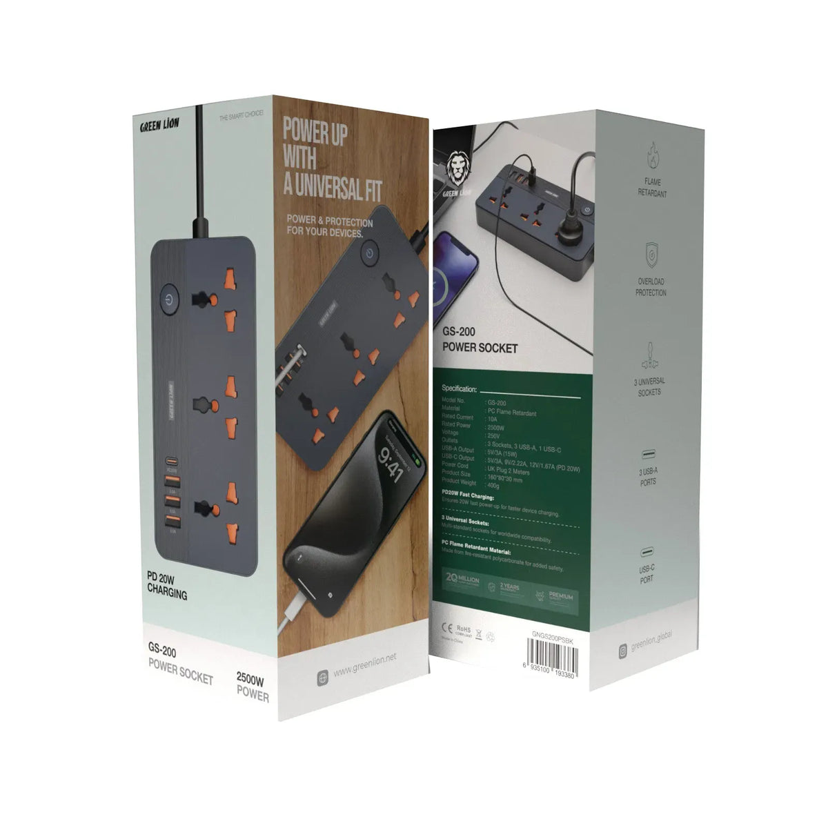 Green Lion Gs 200 Power Socket 2500w Black – image 3