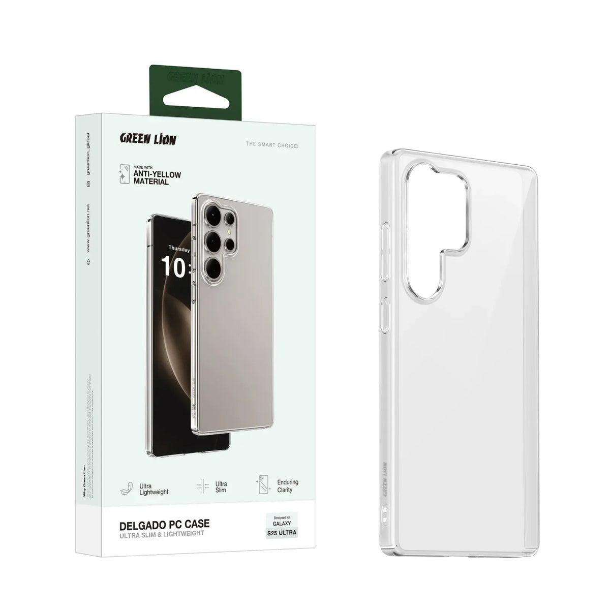 Green Lion Delgado Pc Case for S25 Ultra Clear – image 3
