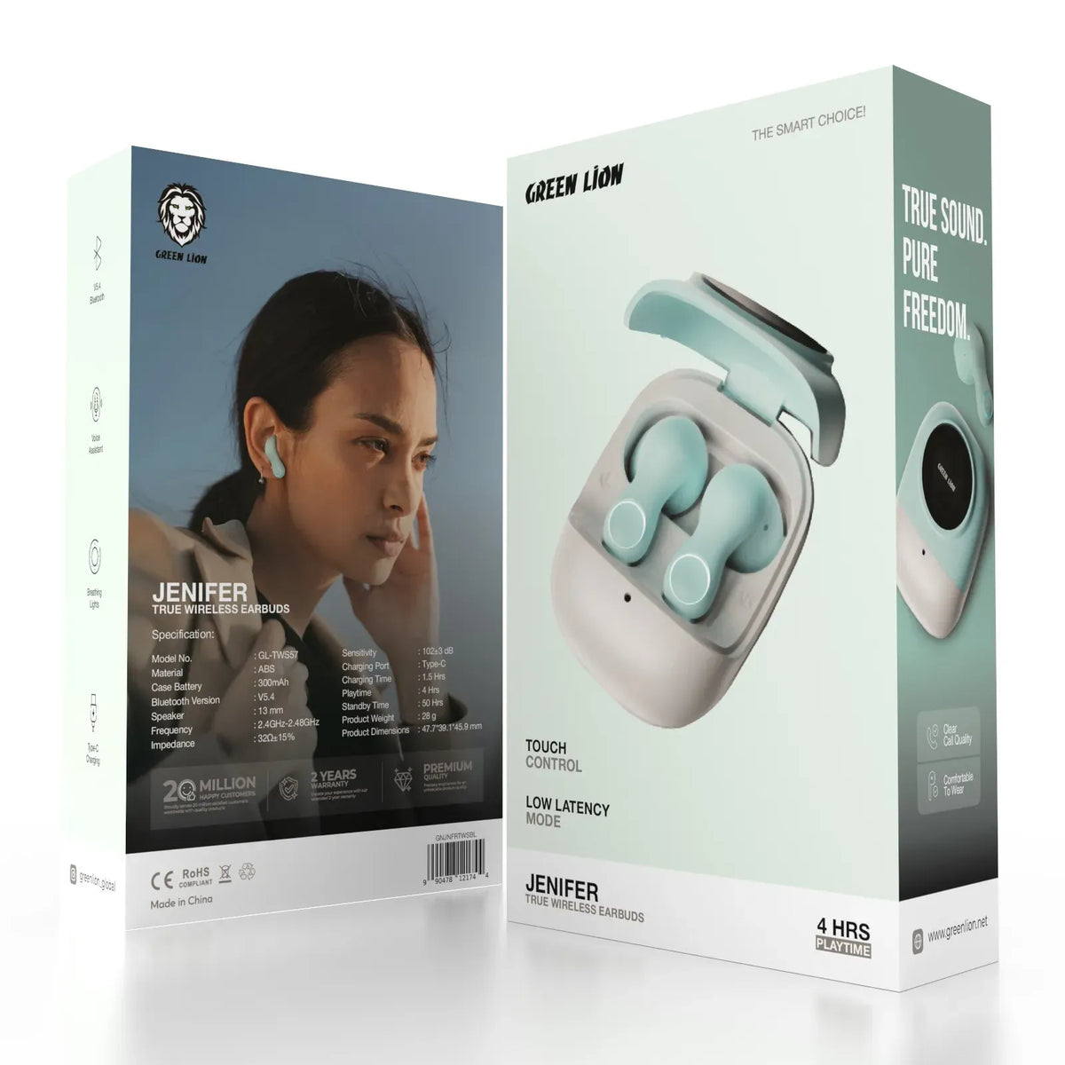 Green Lion Jenifer True Wireless Earbuds TWS - Sky Blue – image 3