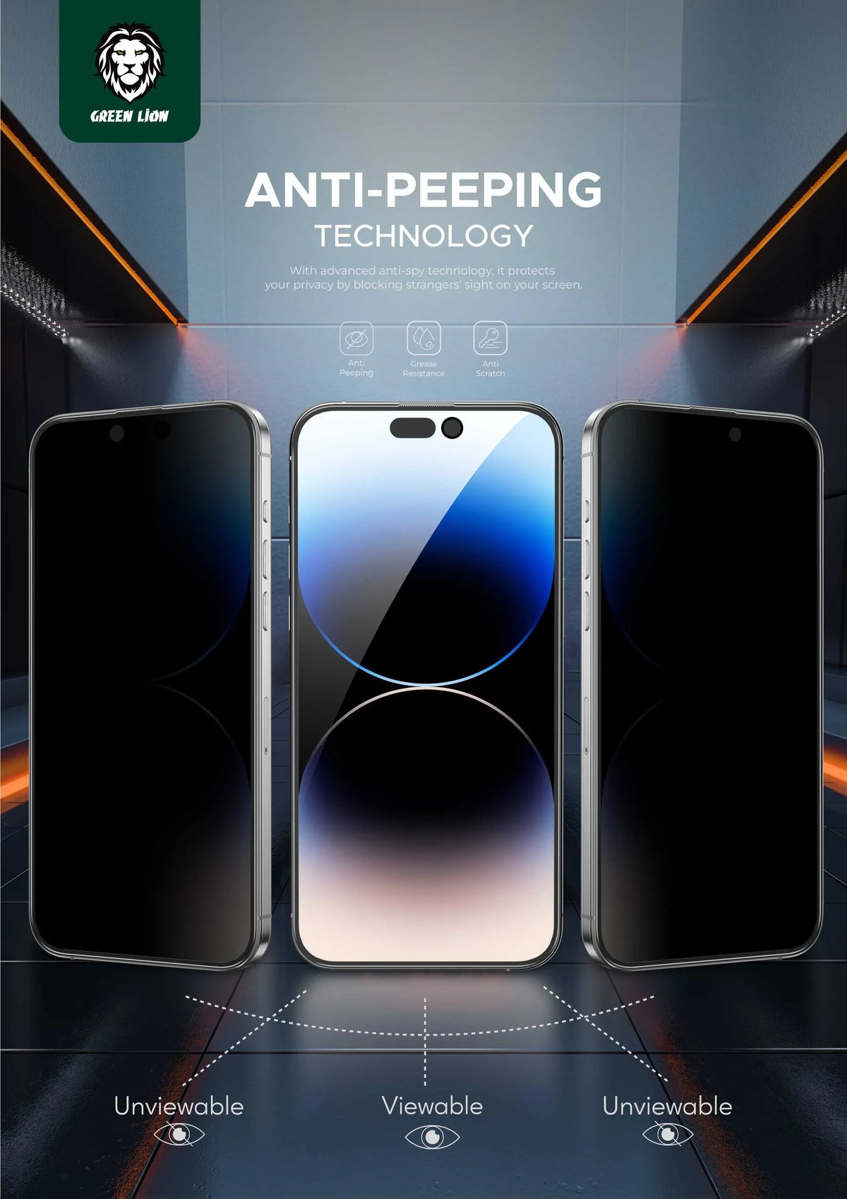 Green Lion Diego Pet Privacy Screen Protector - Black Edge/Privacy – image 12