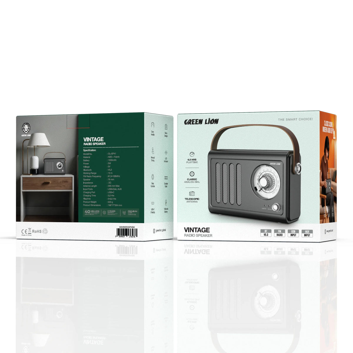 Green Lion Vintage Radio Speaker - Black – image 4