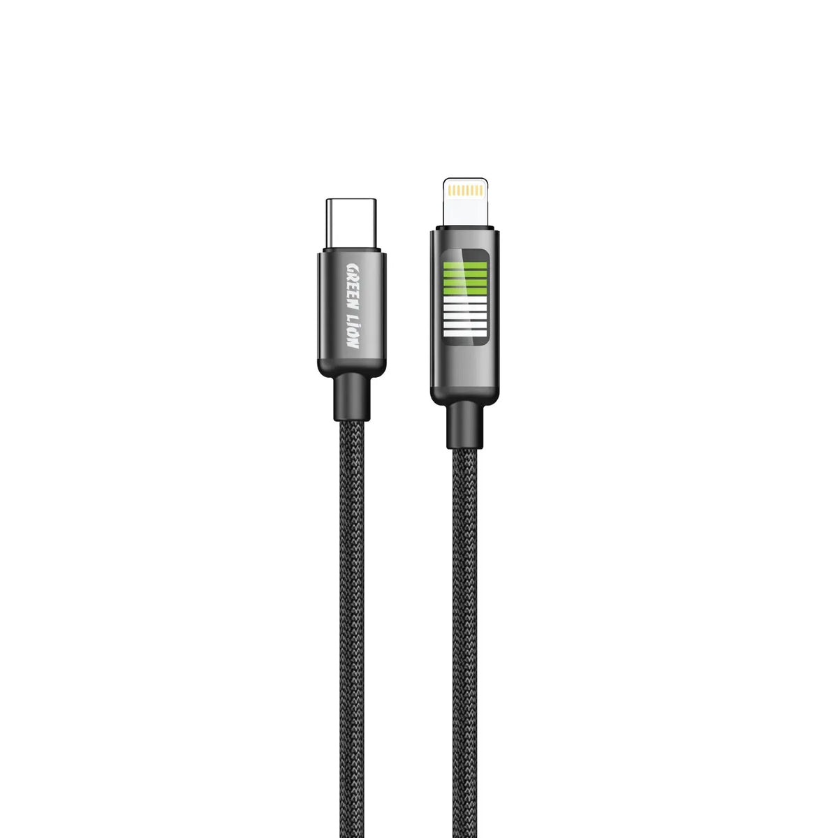 Green Lion LEDBraided Cable USB-Cto Lightning - Black – image 2