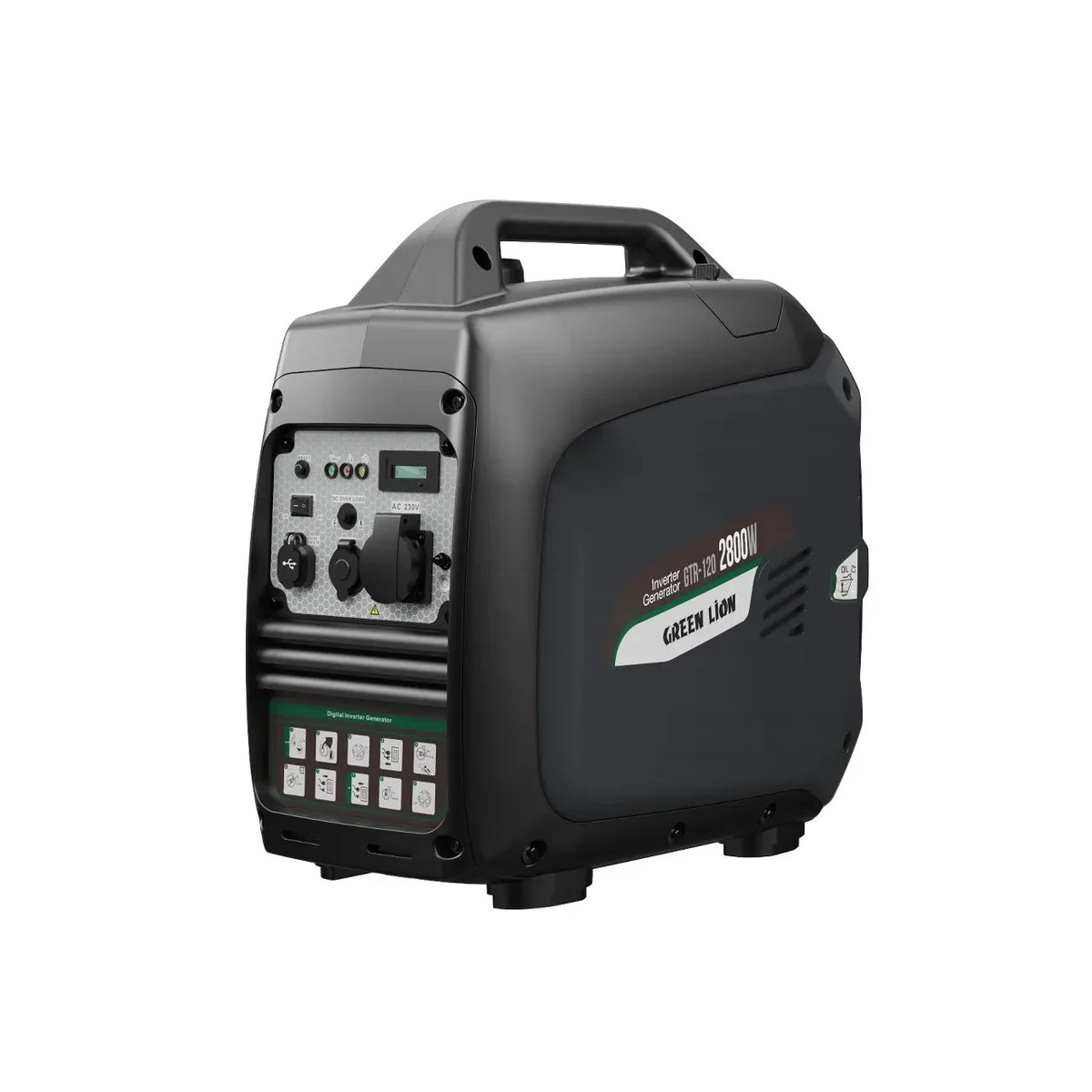 Green Lion Gasoline Inverter Generator GTR 120 - Black – image 4
