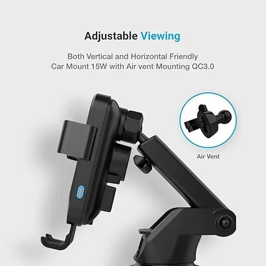 Powerology Fast Wireless Car Charger and Holder – image 7