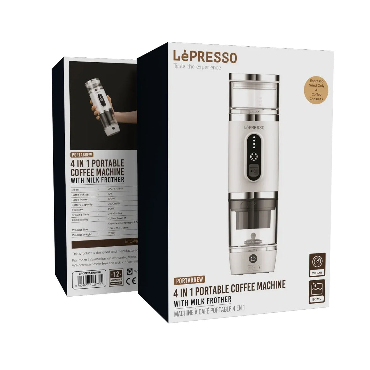LePresso 4 in 1 Portable Coffee Machine - White – image 3