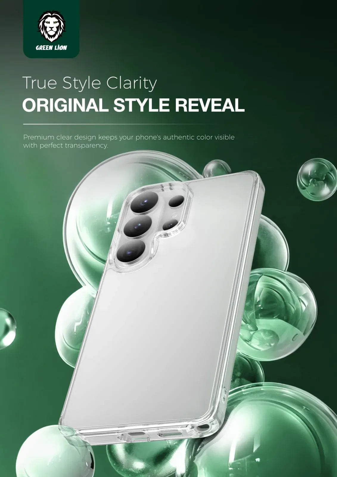 Green Lion Crystal Clear Case – image 4