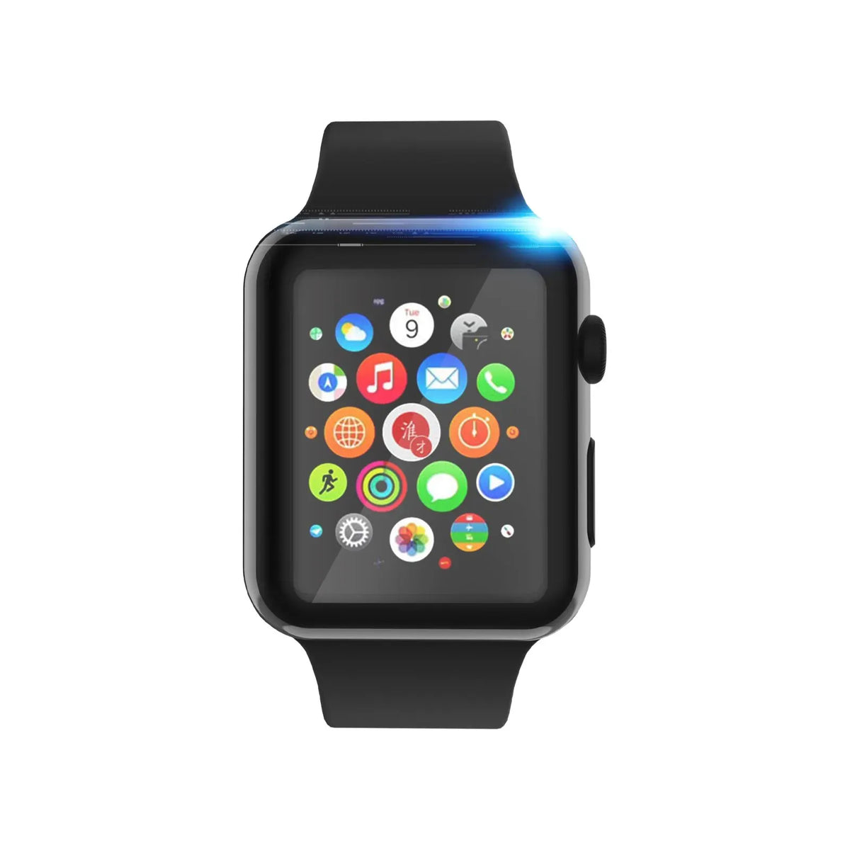 Green Lion 3 DHDGlass Screen Protector For Apple Watch - Black Edge/Clear – image 5